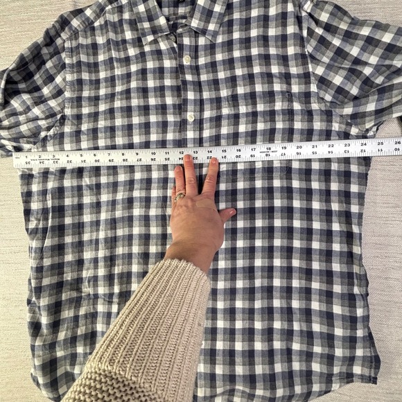 Banana Republic Mens XL Lightweight Flannel Gingham Button Down Shirt Preppy - Picture 7 of 8
